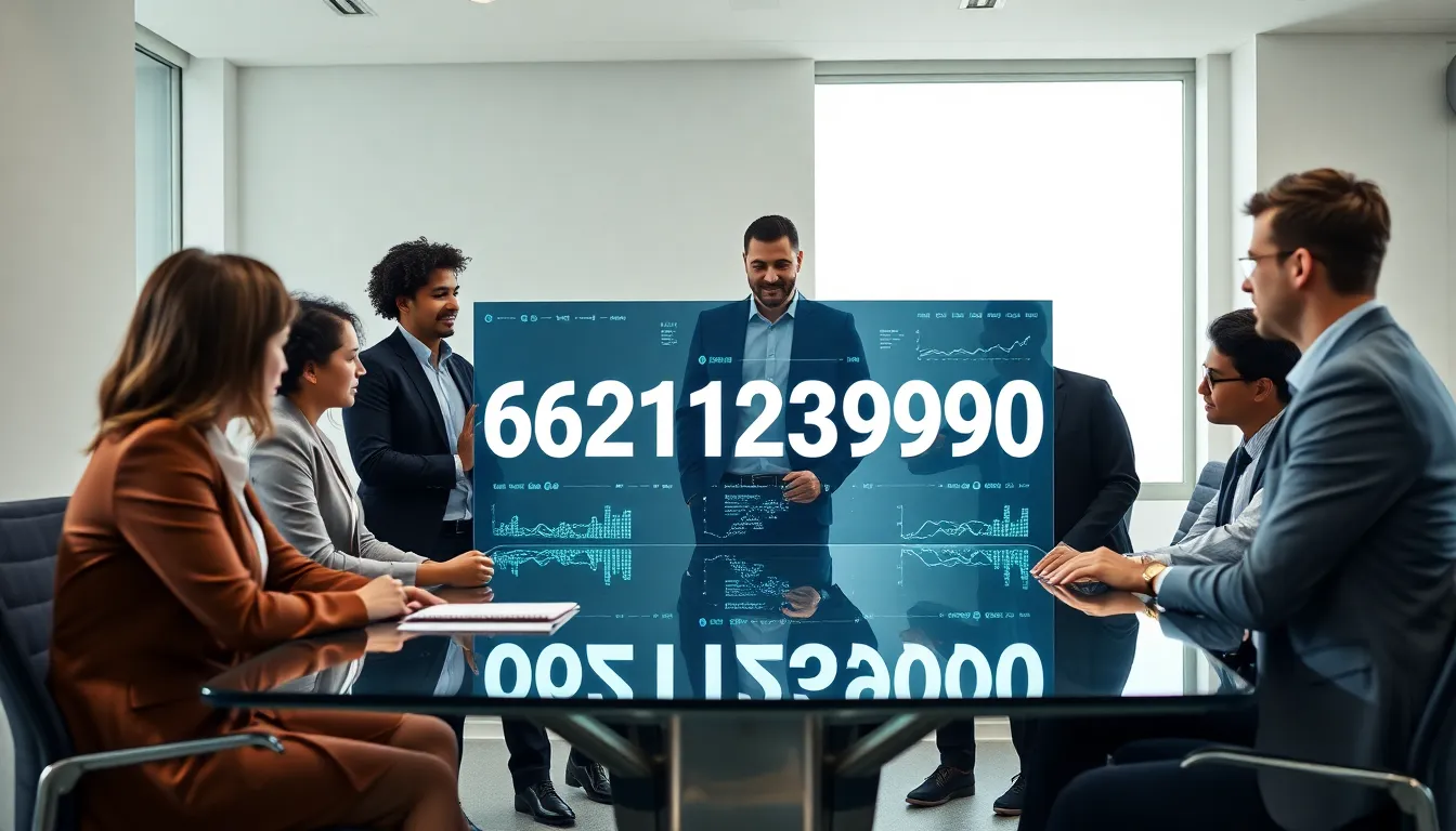 professionals analyzing data in a modern office.